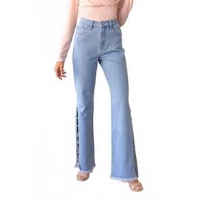 NEW SOUTHERN GRACE starla crystal detail jeans in denim